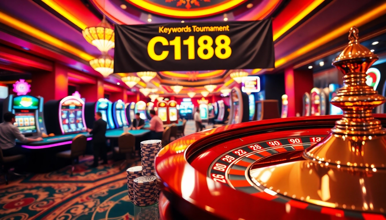 C168 highlights a thrilling casino experience showcasing vibrant gambling activities and dynamic gaming tables.
