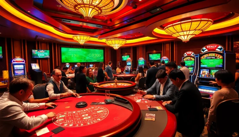 Experience the excitement of casino gaming at https://uu88.ngo/, featuring a vibrant blackjack table as players engage and bet.