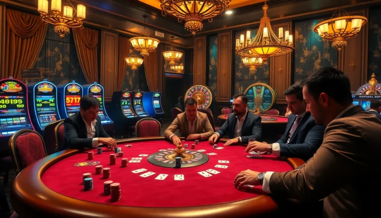 Experience the thrill of high-stakes poker at https://okadabooks.com/ with vibrant chips and tense players at the table.