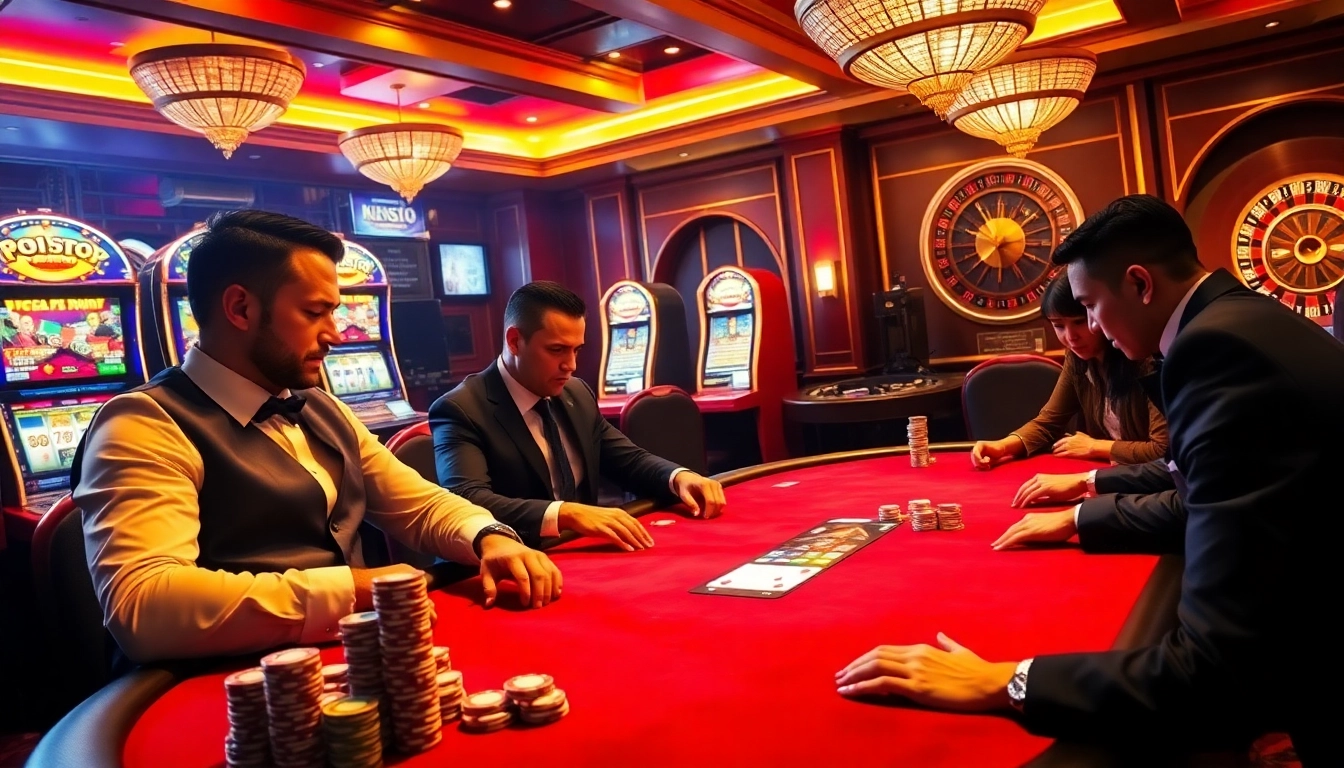 Experience the thrill of kkwin casino with high-stakes poker action and vibrant slot machines.